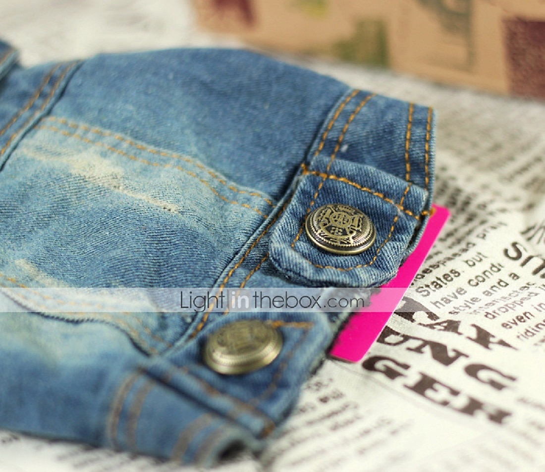 Dog Coat Denim Jacket / Jeans Jacket Jacket Vest Cowboy Outdoor Dog Clothing for Pug Bichon Frise Chihuahua Small 2025 - $15.49 –P6