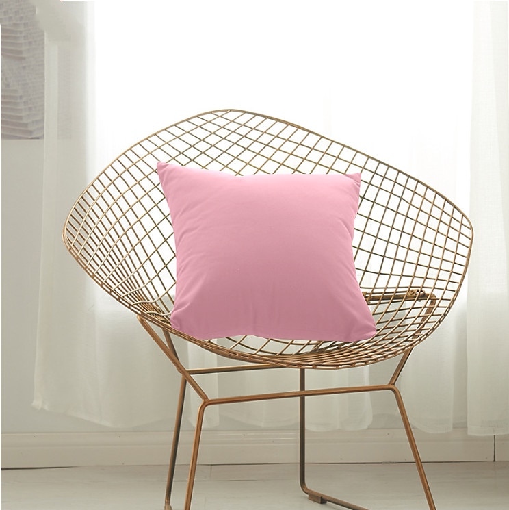 Decorative Toss Pillows 1pc Soft Plush Pillow Cover Solid Colored Candy color Multicolor Simple Square Zipper Traditional Classic Outdoor Cushion for Sofa Couch Bed Chair Pink Blue Purple Yellow 2025 - $10.99 –P15