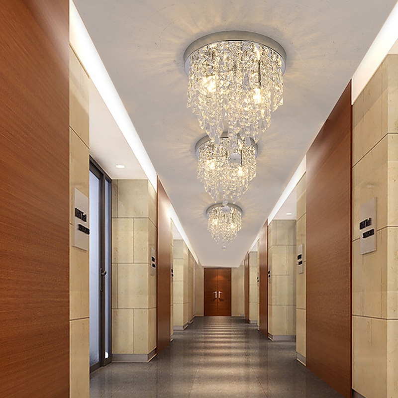 30 cm stropní světlo led křišťálový lustr chodba světlo vstupní chodba světlo galvanizované moderní 220-240v 2025 - $143.99 –P6