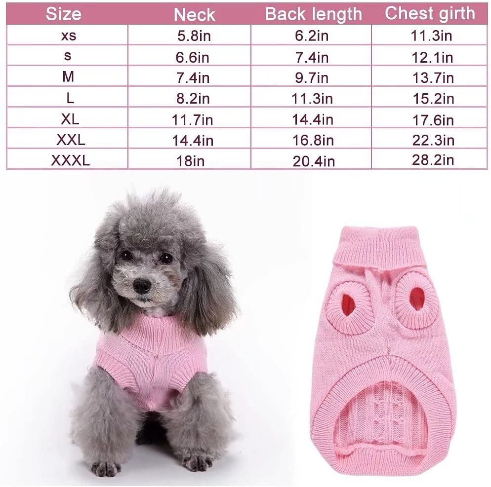 pulovere pentru câini mici nmch pulover tricotat pentru animale de companie, hanorac cald pentru câini, haine de iarnă pentru câini, pisicuțe, pulover cu gât țestoasă (albastru, l) 2025 - $11.99 –P5