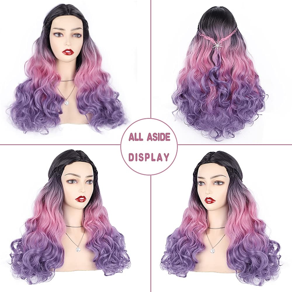 Red Synthetic Wig Long Wavy Side Part Heat Resistance Wig Natural Looking Fiber for Women Cosplay or Daily Use. Halloween Wigs 2025 - $22.99 –P15