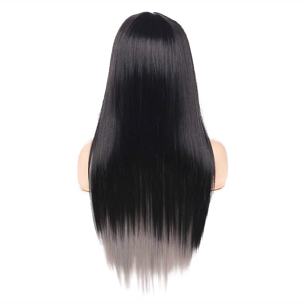 Perruques bleues longues bleu noir perruque soyeuse droite synthétique résistant à la chaleur côté frange cheveux perruques pour femmes filles halloween perruques de 2025 ? $24.99 –P10