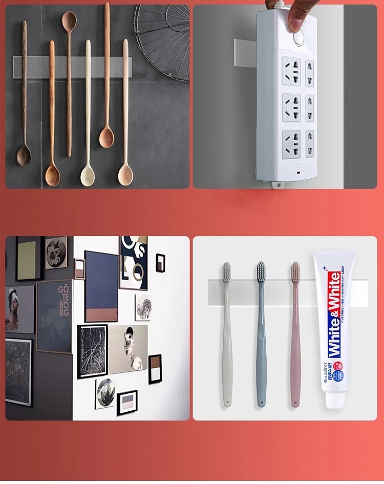 Double Sided Tape Tape Waterproof Wall Tape Reusable Heat Resistant Bathroom Home Decoration Tapes Transparent Strips Transparent Tape Poster Carpet Tape for Paste Items 3x200cm(1x79in） 2025 - $6.99 –P11