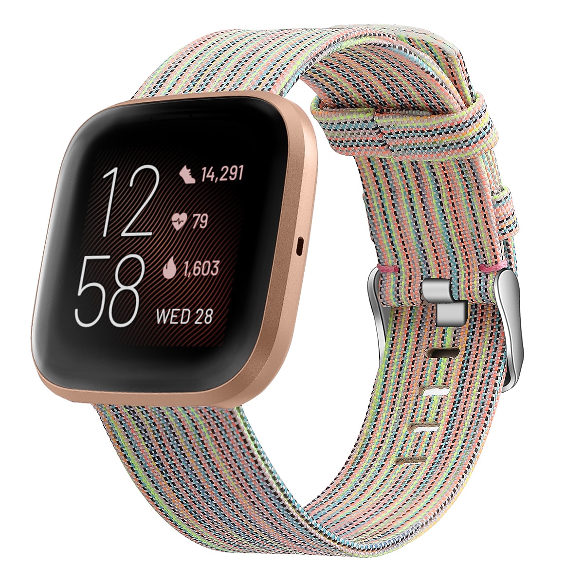 Cinturino per orologio  per Fitbit Versa 2 / Versa Lite / Versa SE / Versa Tessuto Nylon Sostituzione Cinghia Chiusura in metallo Regolabili Traspirante Polsino del 2025 a $14.99 –P3
