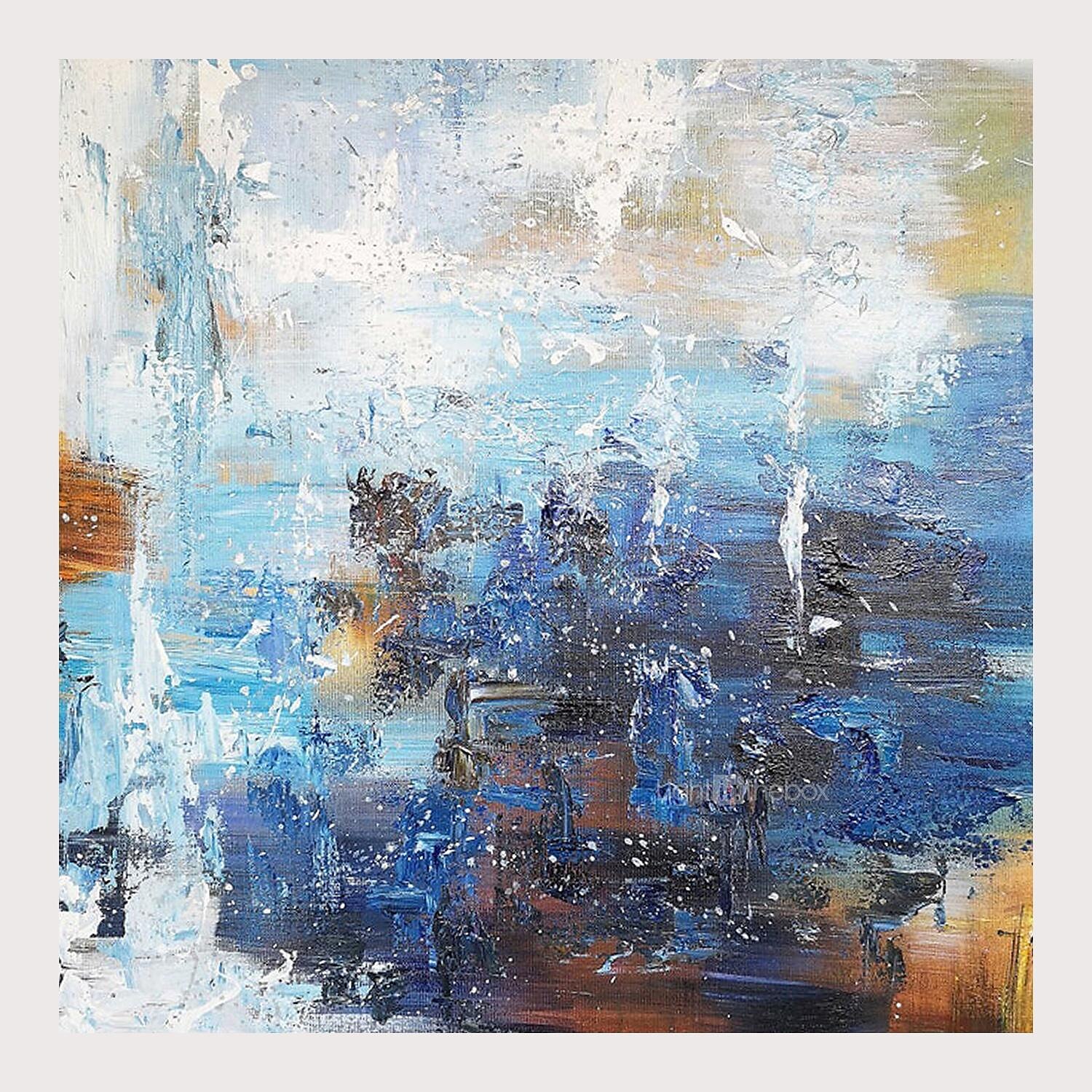 هانغ رسمت النفط الطلاء رسمت باليد بانوراما أفقية تجريدي مناظر طبيعية الحديث تشمل الإطار الداخلي 2025 - $200.99 –P3