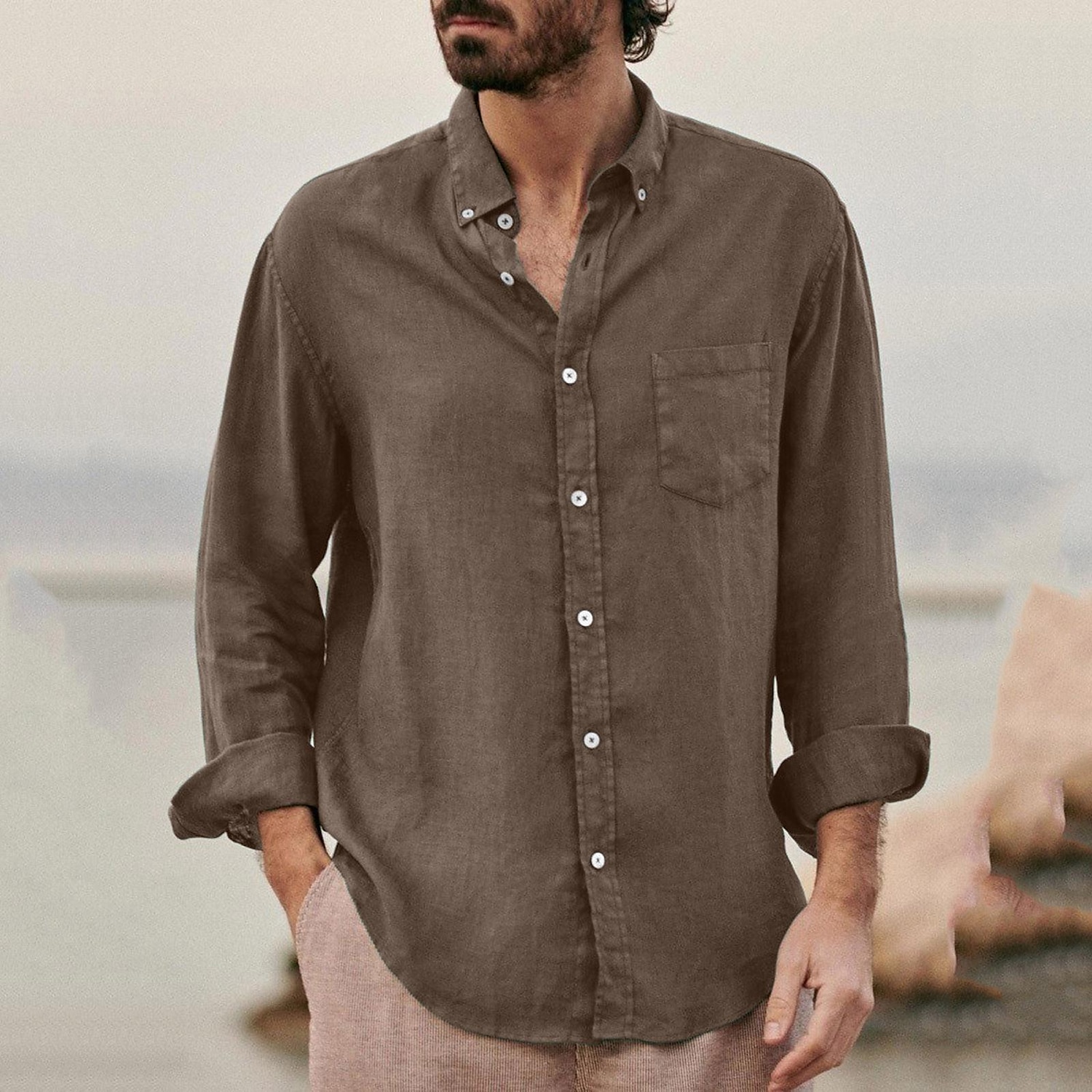 Men's Hiking Shirt Tee Tshirt Top Outdoor Breathable Lightweight Soft Comfortable Summer Spring Black Brown Green Fishing Climbing Running 2025 - $16.49 –P6