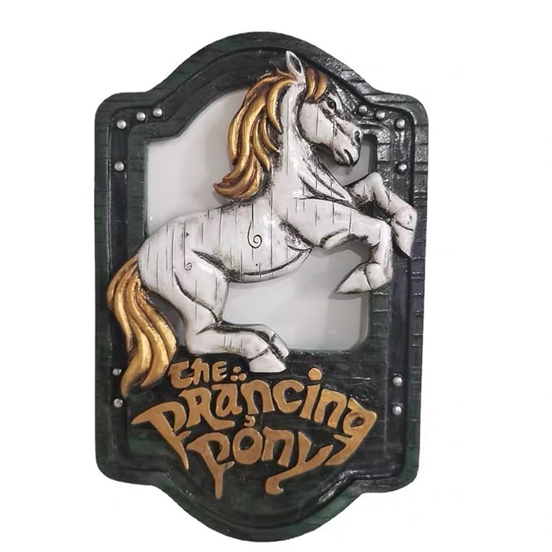 artigianato in resina il signore degli anelli il pony rampante e il drago verde pub segni set fatto a mano bar stile segno pub casa ufficio giardino segno decorativo del 2025 a $34.99 –P6
