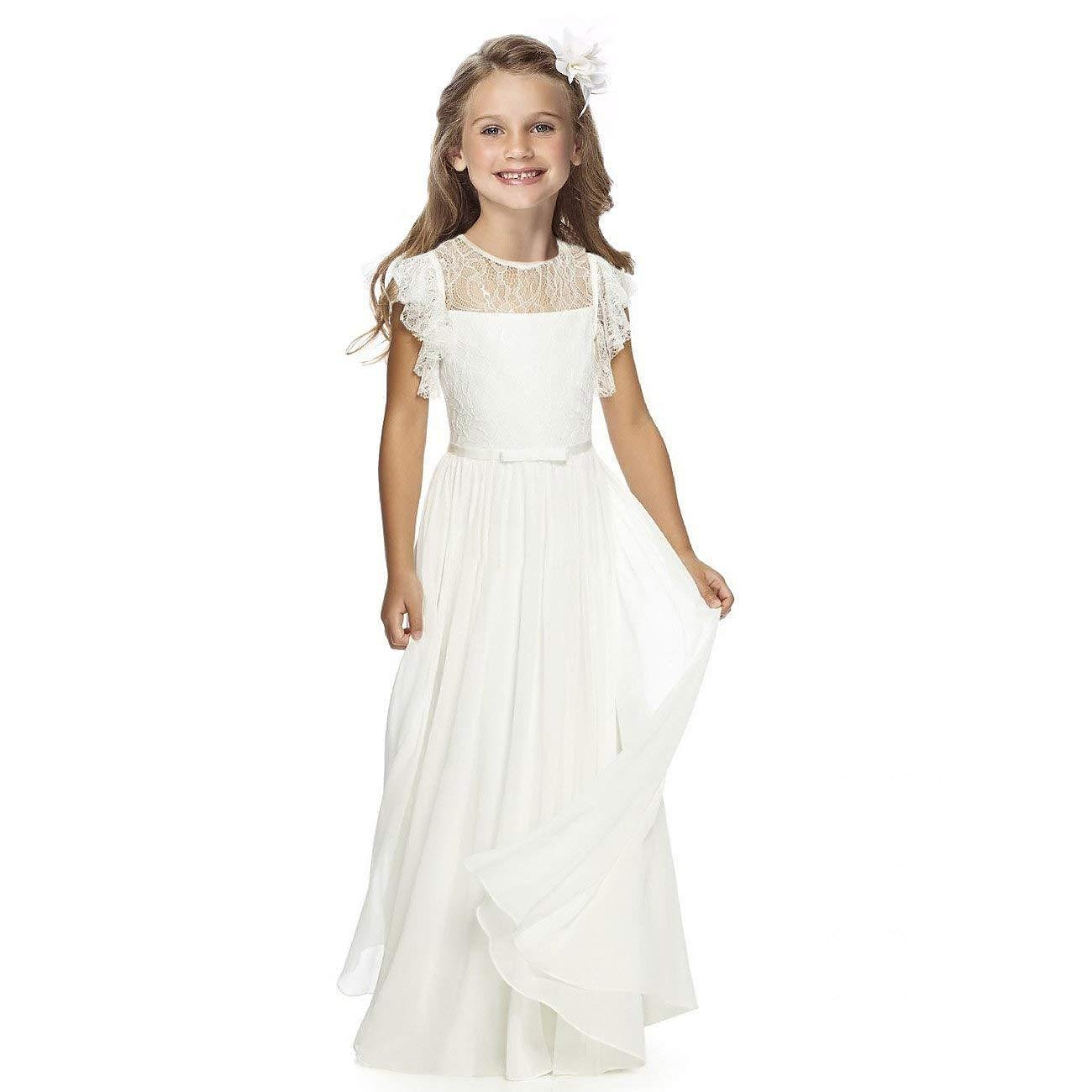 Blumenmädchenkleid Mädchen Partykleid Leistung Hochzeit Party Mode Prinzessin einfarbig Kurzarm Rundhalsausschnitt Schwarz Weiß 2025 - $39.99 –P3