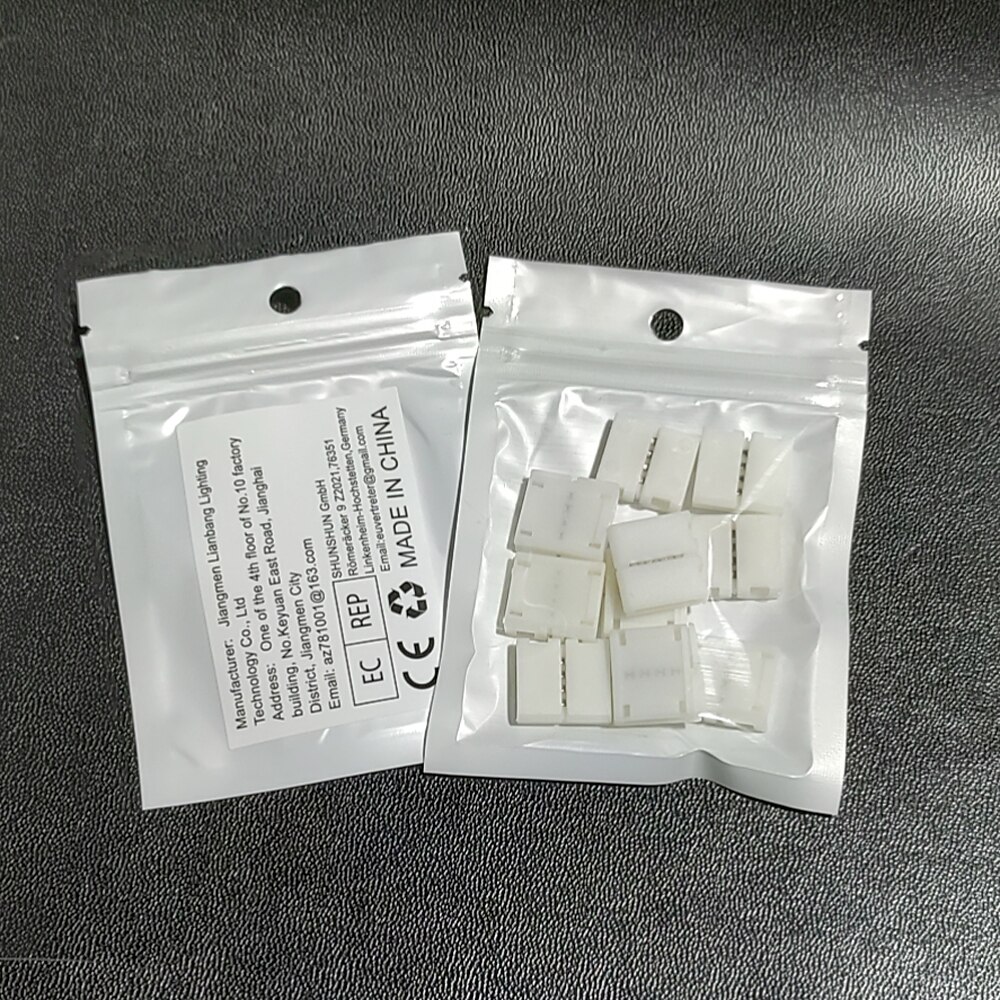 10 sztuk 4-pinowe złącze listwy oświetleniowej led rgb pbc 10mm szeroka szczelina klips led light clip złącze adaptera bez lutowania odpowiednie dla smd 5050 wielokolorowa listwa oświetleniowa led 2025 - $8.49 –P2
