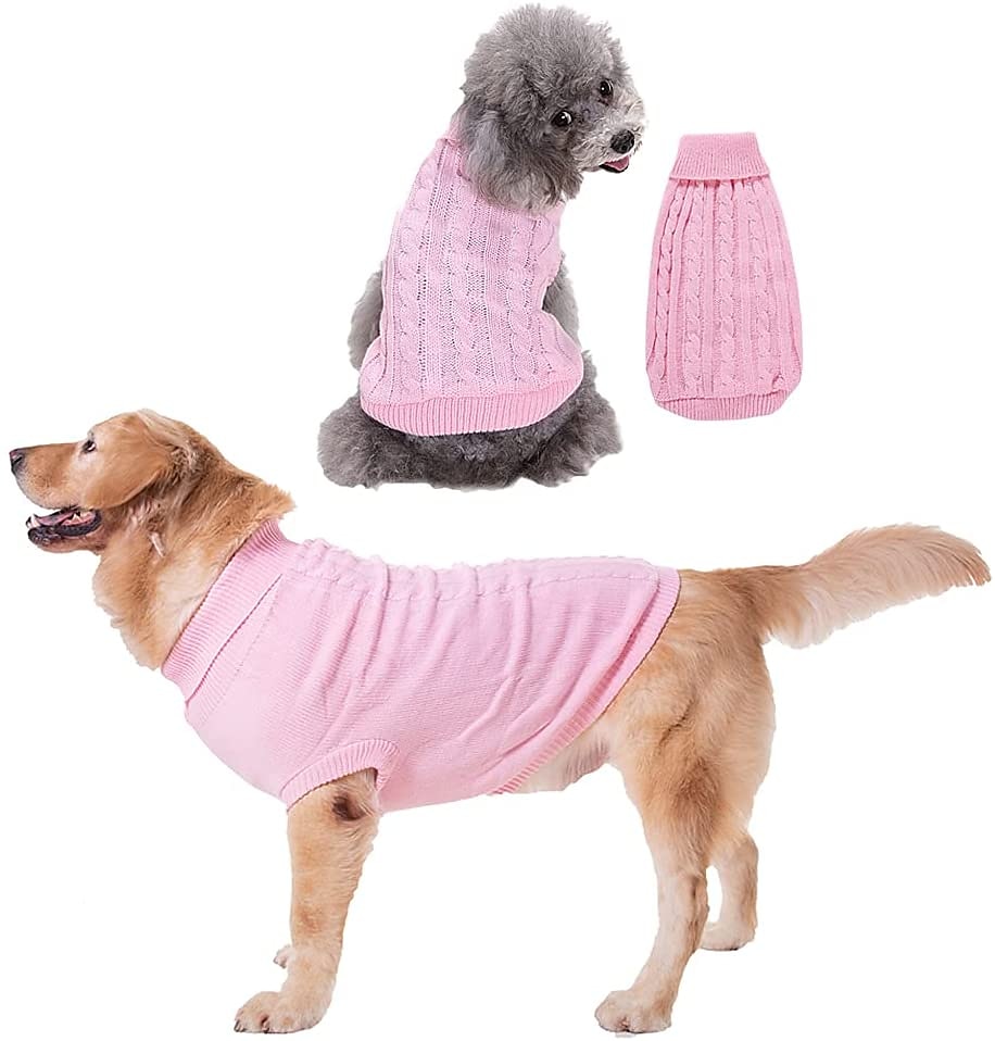 pulovere pentru câini mici nmch pulover tricotat pentru animale de companie, hanorac cald pentru câini, haine de iarnă pentru câini, pisicuțe, pulover cu gât țestoasă (albastru, l) 2025 - $11.99 –P2