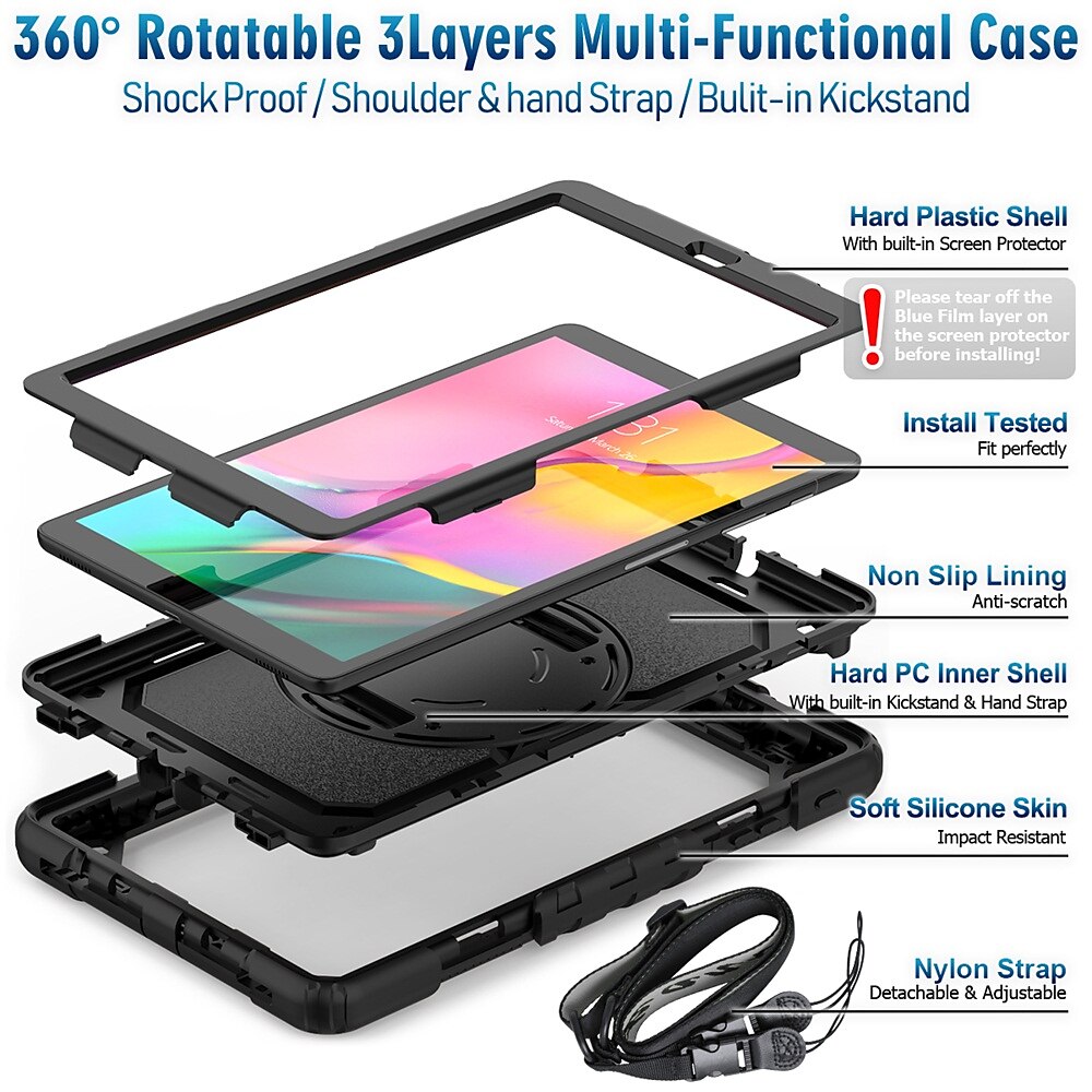 Tablet Case Cover For Samsung Galaxy Tab S8 S7 S6 A8 A7 A Ultra Plus FE Lite 14.6" 12.4" 11" 10.5" 10.4" 8.7" 8.0" 2022 2021 2020 2019 Portable with Stand Pencil Holder Solid Colored PC 2025 - $33.99 –P4