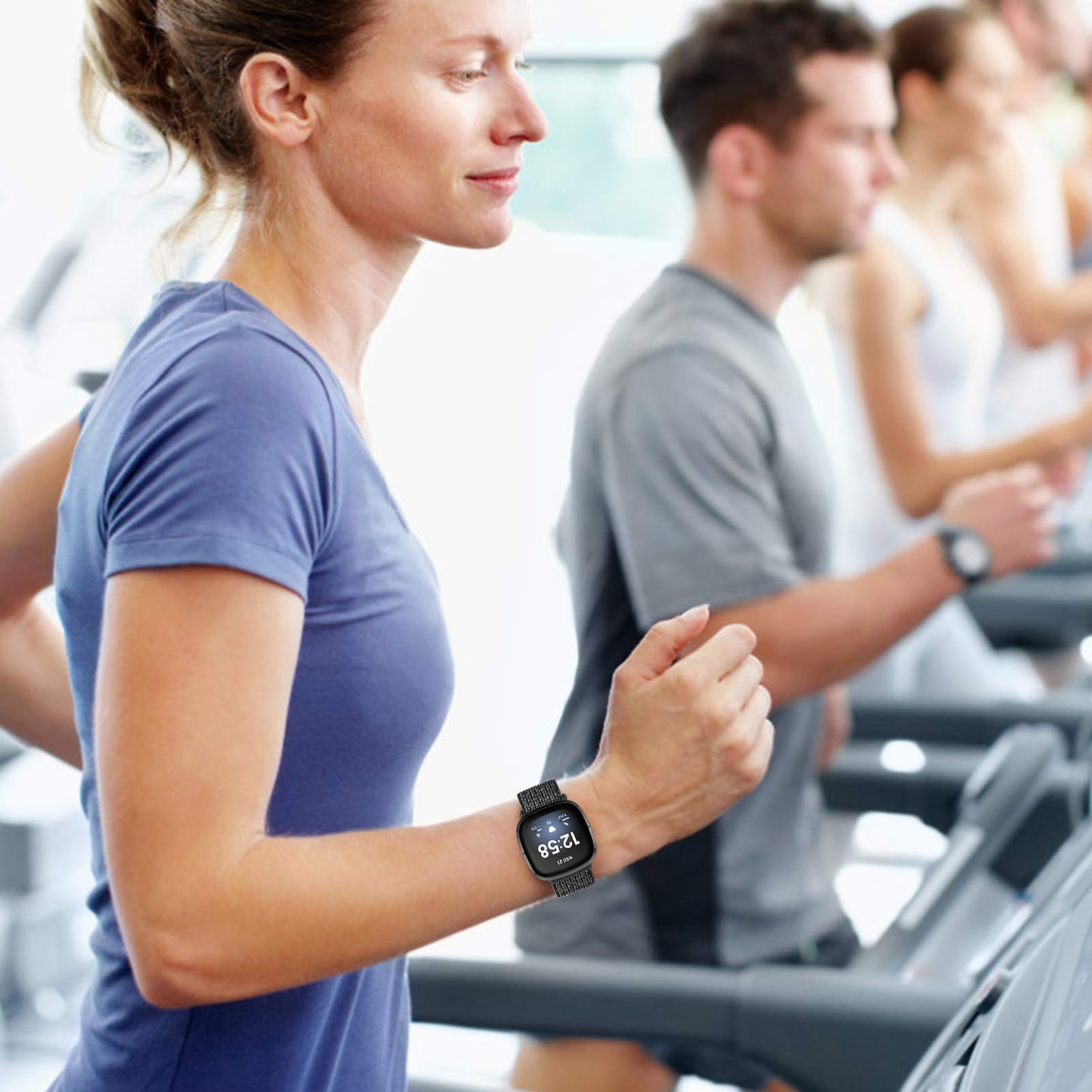 1 pcs Pulseira de Smartwatch para Fitbit Versa 3 / Sense Náilon Relógio inteligente Alça Ajustável Elástico Respirável Pulseira Esportiva Substituição Pulseira de 2025 por $15.99 –P3