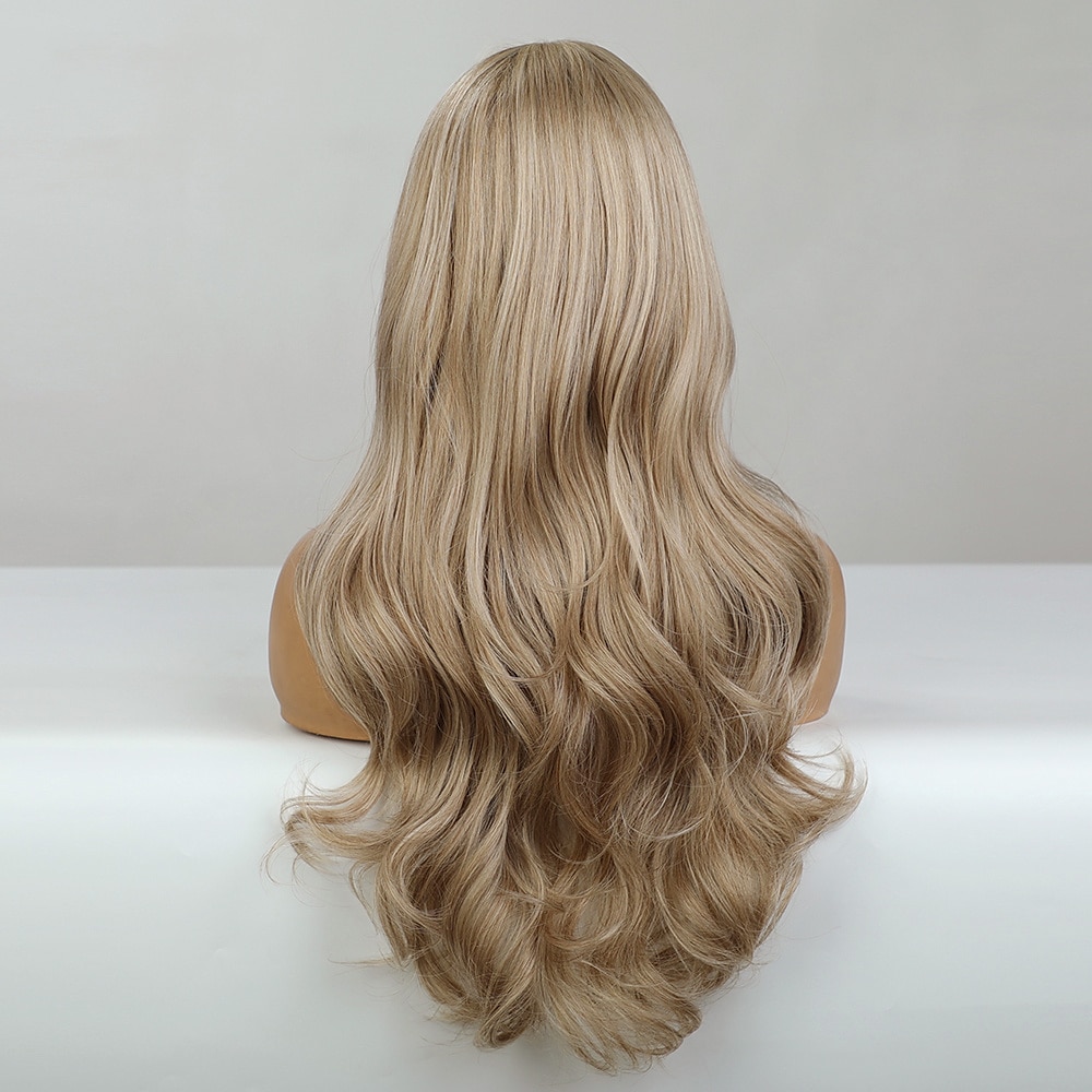 parrucche bionde con frangia parrucche bionde ondulate per donna capelli biondi chiari naturali morbidi parrucca con frangia fibra resistente al calore parrucca di capelli sintetici parrucche per del 2025 a $24.99 –P3