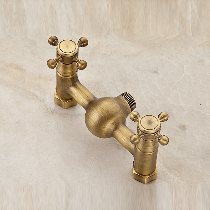 Shower Faucet / Body Jet Massage Set - Handshower Included pullout Rainfall Shower Antique / Vintage Style Antique Brass Mount Inside Brass Valve Bath Shower Mixer Taps 2026 - $195.99 –P6