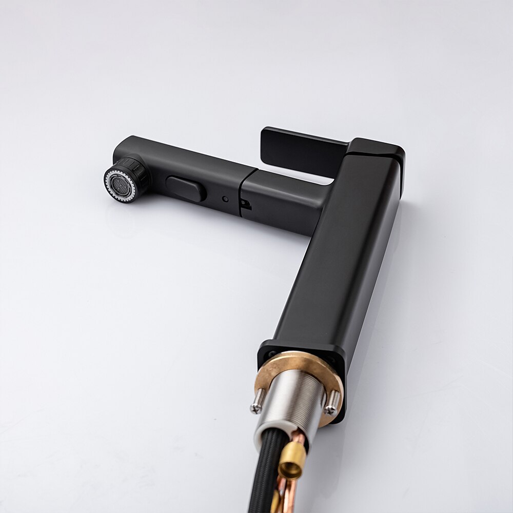 Bathroom Sink Faucet - Pull out / Pullout Spray Electroplated Centerset Single Handle One HoleBath Taps 2025 - $186.99 –P7