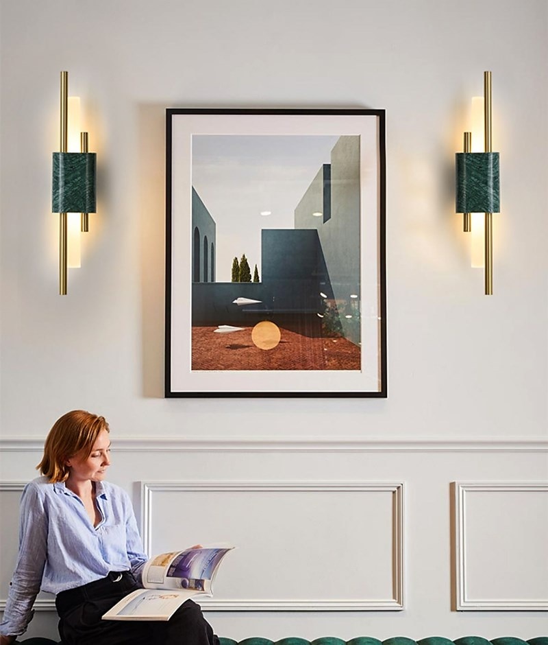 Lampada Da Parete Moderna A Led Sfondo In Marmo Lampada Da Parete Albergo Scala Corridoio Camera Da Letto Lampada Da Comodino Soggiorno del 2025 a $166.99 –P3