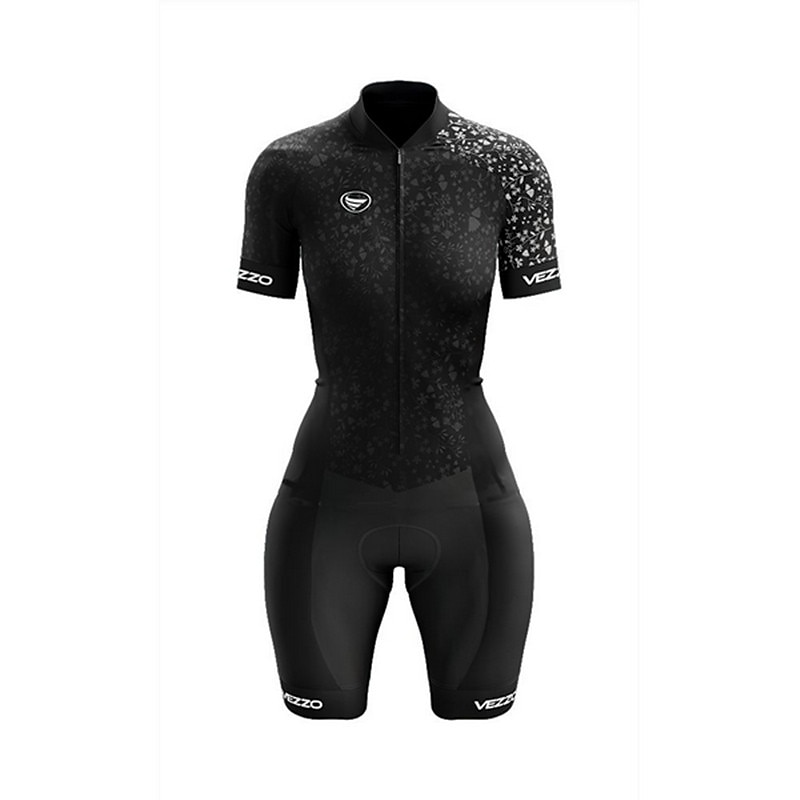Women's Triathlon Tri Suit Short Sleeve Mountain Bike MTB Road Bike Cycling Black Bike Clothing Suit Breathable Quick Dry Sweat wicking Polyester Sports Clothing 2025 - $47.99 –P1