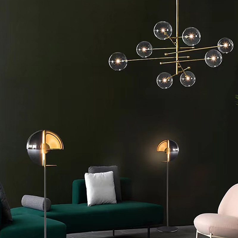 80/120 cm lampadario led lampadario globo vetro metallo stile artistico stile moderno classico 220-240v del 2026 a $749.99 –P4