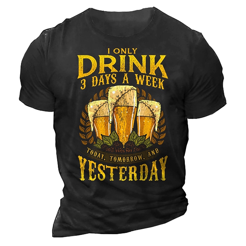 Camisa de hombre Un día sin cerveza es como sólo bromeando no tengo idea camiseta de manga corta camiseta impresión 3D camiseta de cuello redondo vintage casual día a día 2025 - $17.99 –P8
