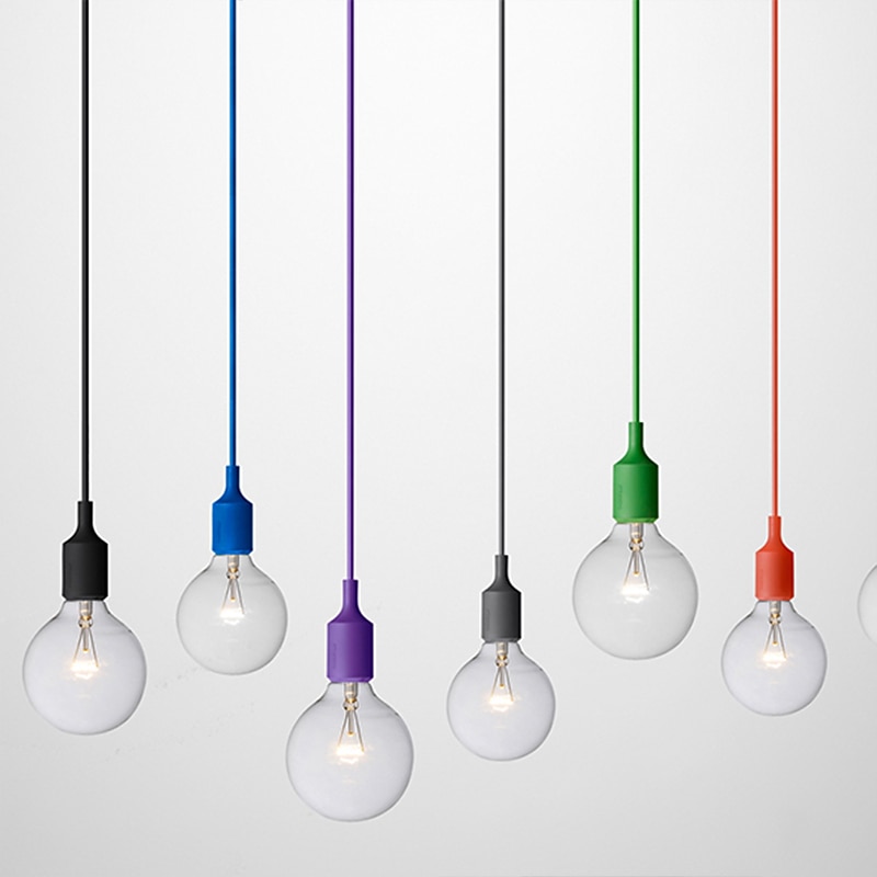 10 cm-es egyedi kialakítású színes függőlámpa led egyfejű műanyag modern bár led izzók 85-265v 2026 - $8.99 –P2