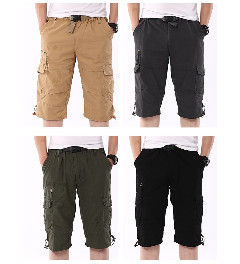 Hombre Pantalones cortos de carga Pantalones cortos de senderismo Militar Verano Primavera Al aire libre Ripstop Secado rápido Multi bolsillo Ligero Pantalones Capri Ejercito verde Camuflaje negro 2026 - $30.99 –P4