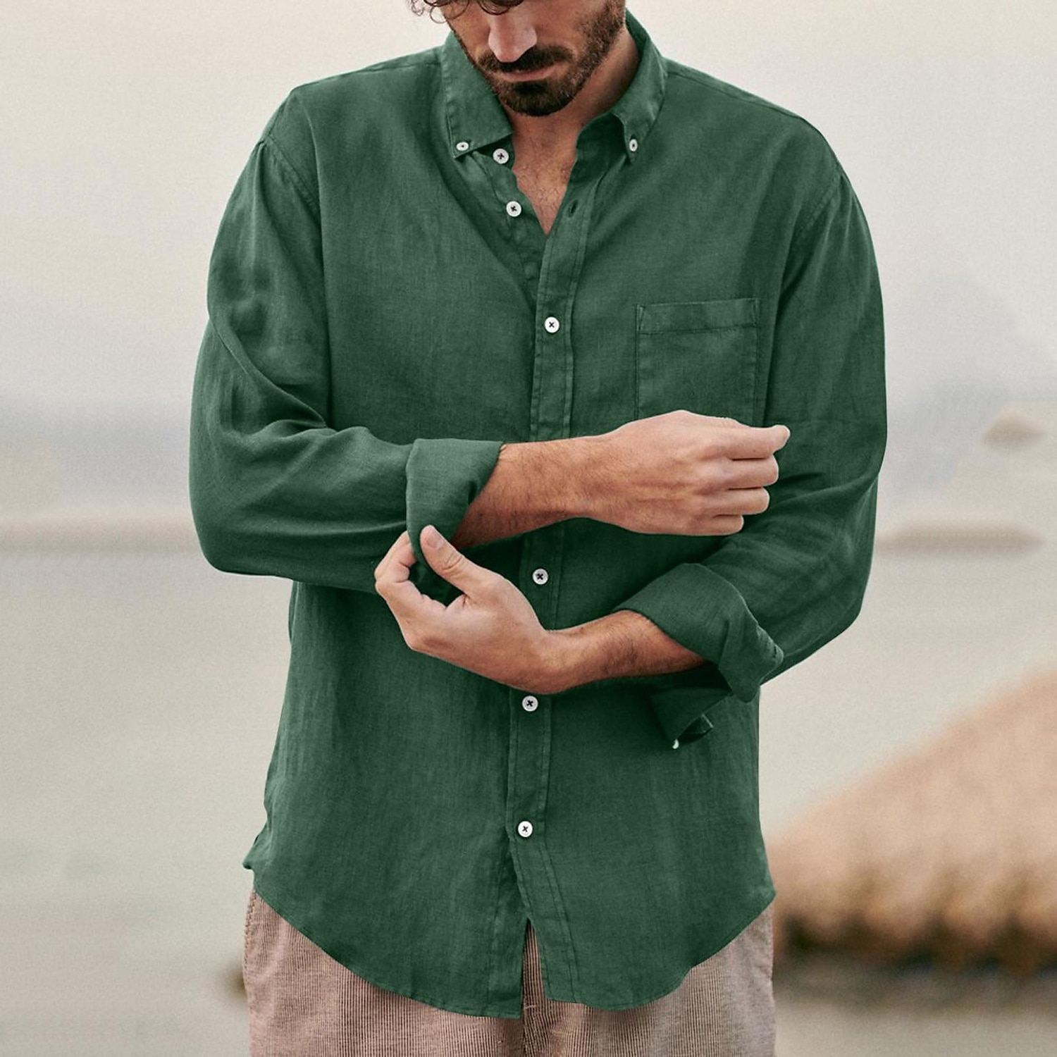 Men's Hiking Shirt Tee Tshirt Top Outdoor Breathable Lightweight Soft Comfortable Summer Spring Black Brown Green Fishing Climbing Running 2025 - $16.49 –P13