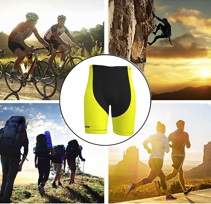 Herr Cykelvägshorts Cykelshorts Vadderade cykelbyxor Cykel Shorts Byxor Bergscykling Vägcykling sporter Lappverk Självlysande 3D Tablett Cykel Andningsfunktion Snabb tork Gul Röd Polyester Elastan 2025 - $20.79 –P8