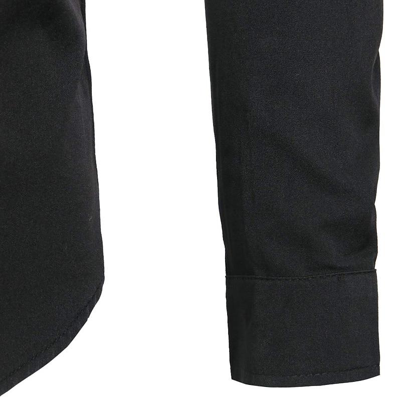 Herr Tröja med kinesisk krage Mandarinkrageskjorta Balskjorta Smokingskjortor Solid färg Utomhus Fest Svart Vit Långärmad Hög krage Sommar Vår Kläder Button-Down 2025 - $36.99 –P7