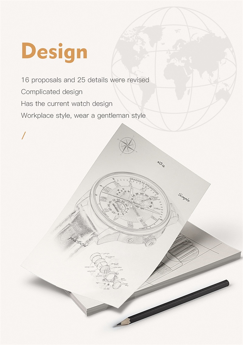 Mechanical Watch for Men Business Luxury Analog Wristwatch CalendarAutomatic Self-winding Moon Phase Waterproof Noctilucent Genuine Leather Watch Gift 2025 - $132.99 –P14