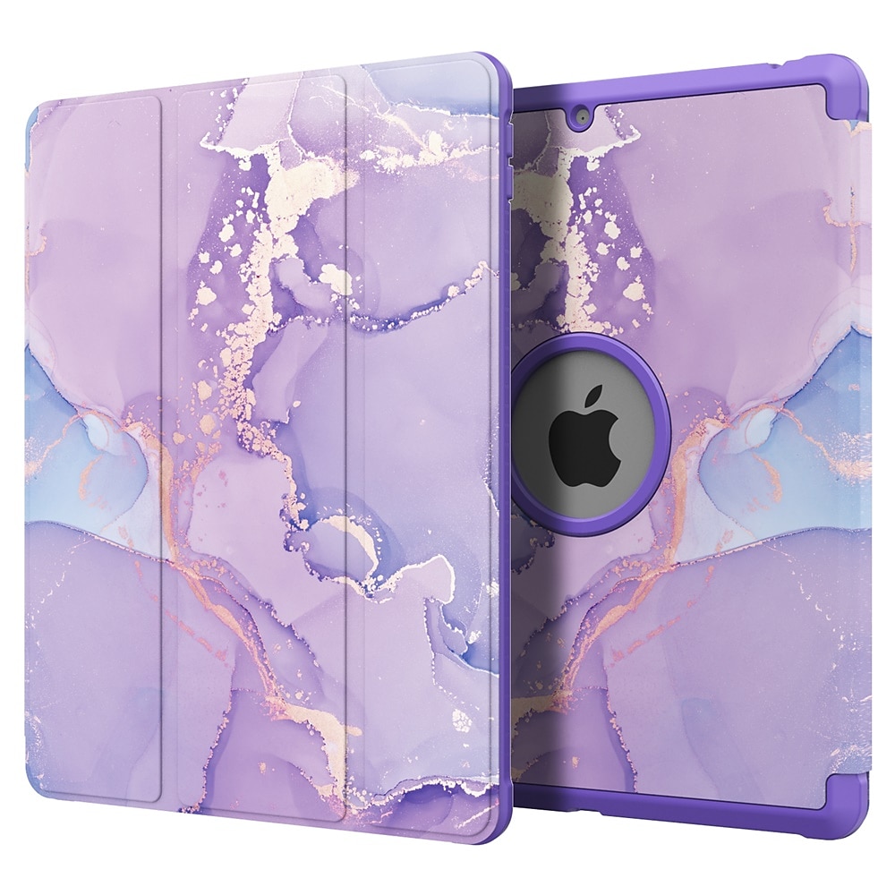 Таблетка Чехлы панели Назначение Apple ipad 9th 8th 7th Generation 10.2 inch Держатель для карандашей Тройная подставка Защита от пыли Графика Цветы Мрамор Кожа PU 2025 - $29.99 –P5