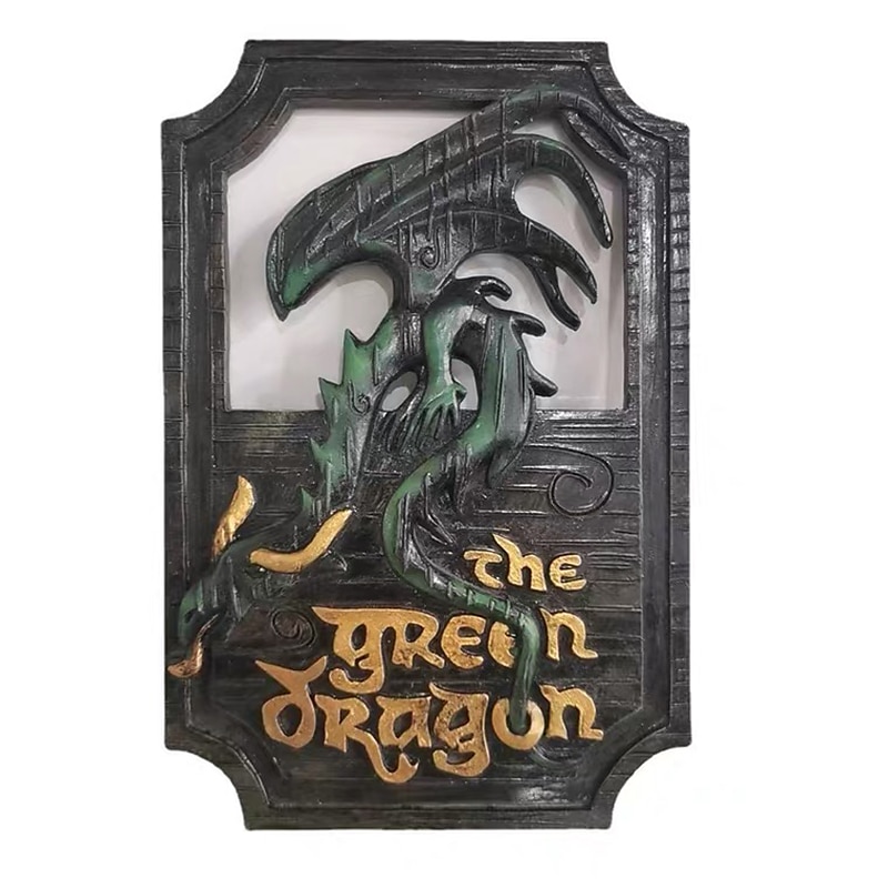 artigianato in resina il signore degli anelli il pony rampante e il drago verde pub segni set fatto a mano bar stile segno pub casa ufficio giardino segno decorativo del 2025 a $34.99 –P5