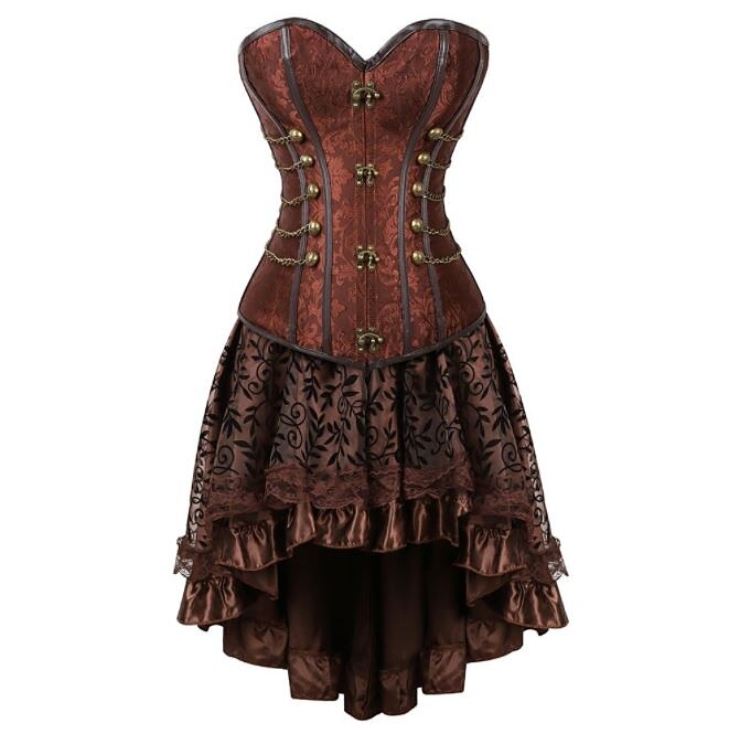 Retro Vintage Punk & Gothic Medieval Skirt Outfits Masquerade Pirate Plus Size Asymmetric Hem Romantic Special Design Embroidery Fancy Dress Women's Halloween Carnival Masquerade Party Halloween 2026 - $95.99 –P4