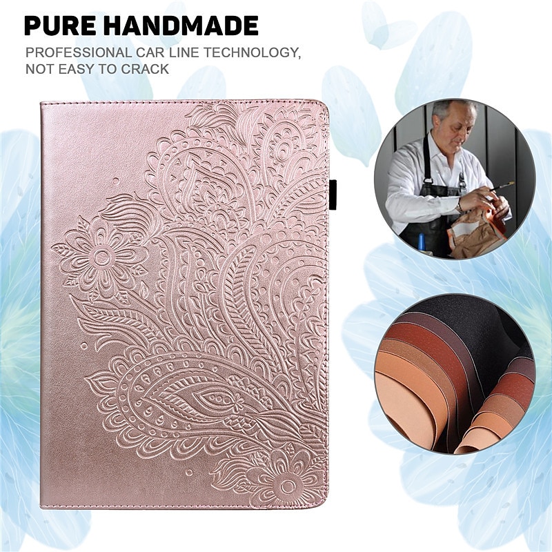 Tablet Case Cover For Samsung Galaxy Tab S8 11'' S7 11'' S6 Lite 10.4" A8 10.5'' A7 Lite 8.7'' A7 10.4'' A 8.0" 2022 2021 2020 with Stand Holder Flip Pencil Holder Flower PU Leather 2025 - $23.99 –P10