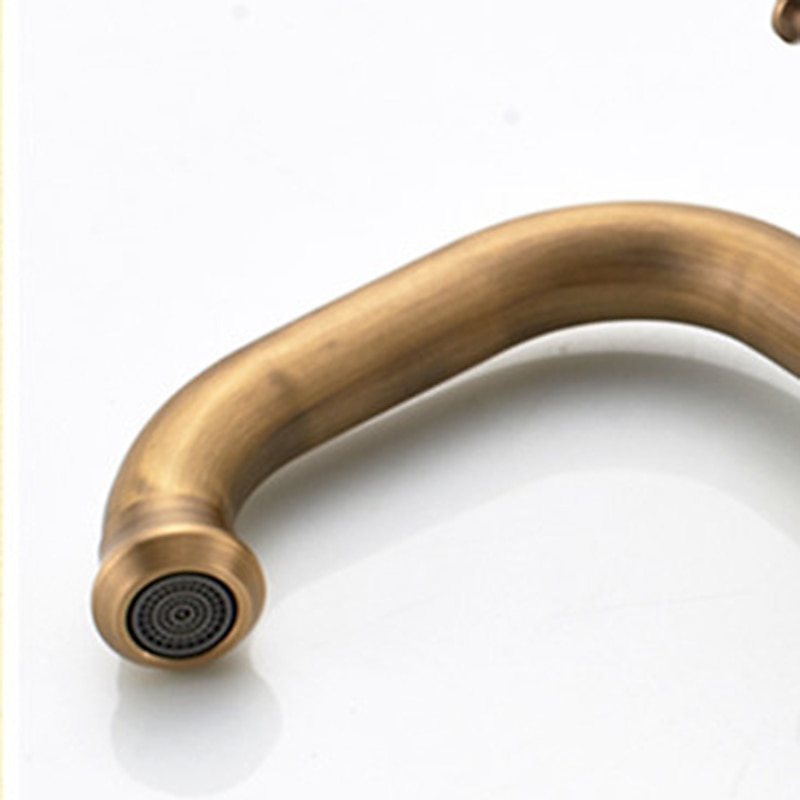 Bathroom Sink Mixer Faucet Vintage Deck Mounted, 360 Swivel Rotatable Single Handle One Hole Monobloc Washroom Basin Taps with Hot and Cold Water Hose Antique Brass ORB 2025 - $113.99 –P5