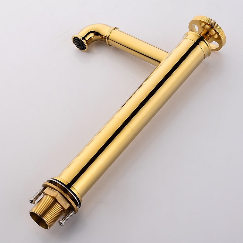 Rubinetto Per Lavello Del Bagno, Miscelatore Monocomando Per Lavello Vaso Alto Nero/Oro Rubinetto Del Bagno Lavabo Miscelatore Per Lavabo Corpo In Ottone del 2025 a $178.99 –P5
