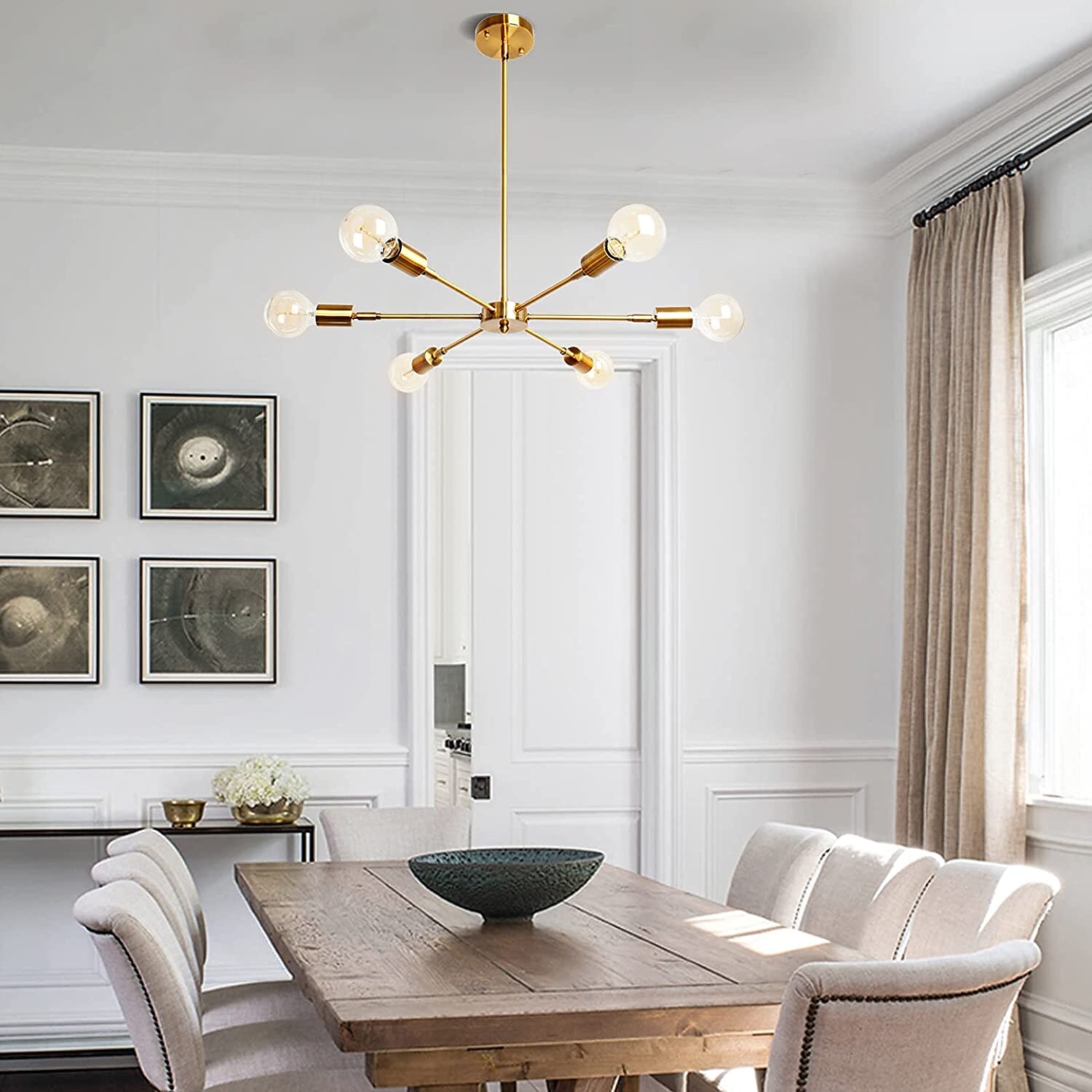 Lampadario A Sospensione Led Testa Universale In Alluminio Elettrolitico Elegante Oro Moderno Stile Nordico del 2025 a $120.99 –P4