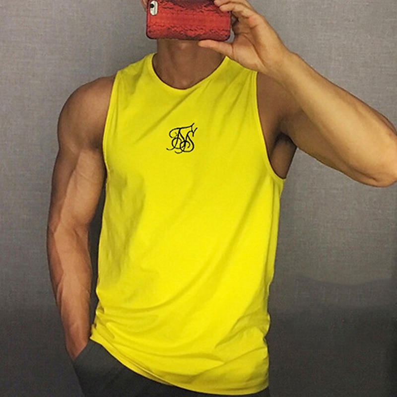 Herren Tank Top Weste Unterhemd Ärmelloses Shirt Ärmellos Rundhalsausschnitt Sommer Grafikdrucke Mode Leicht Atmungsaktiv Druck Outdoor Straße Lässig Schwarz Weiß Gelb Top T-Shirt für Herren 2025 - $12.49 –P2