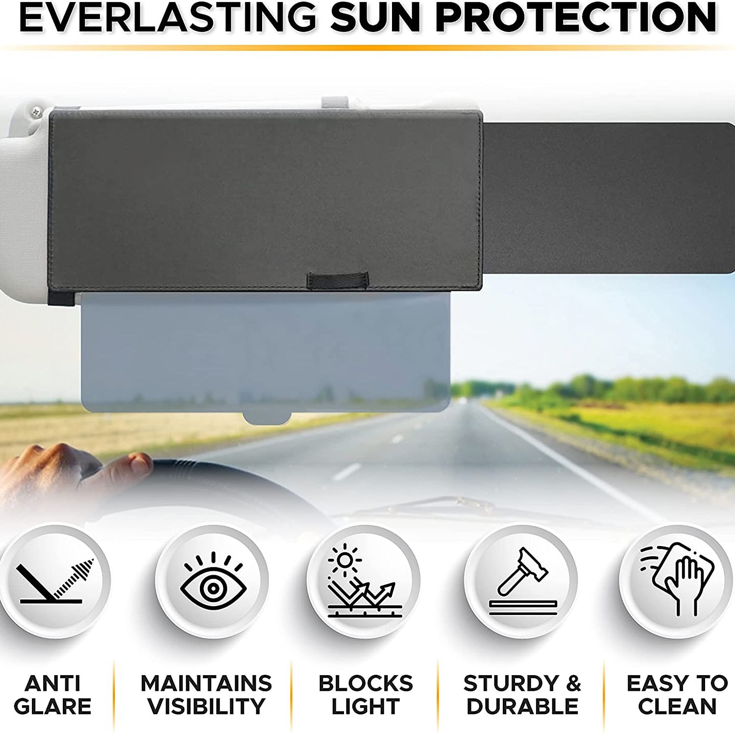 Polarized Sun Visor Extender for Car – Anti-Glare Windshield Sunshade, UV & Snow Protection for Front/Side Window 2025 - CAD $25.99 –P4