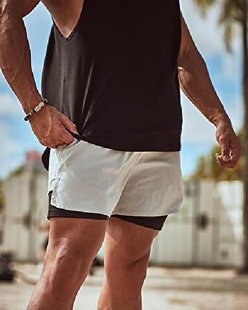 Men's 2 in 1 Workout Shorts 5\
