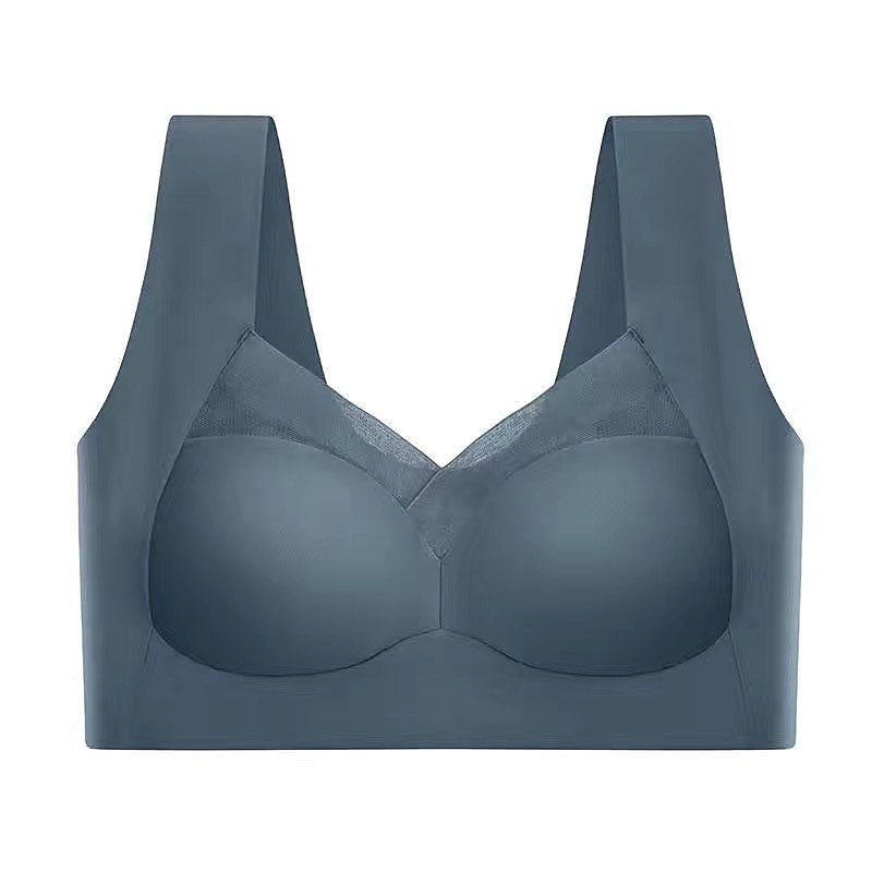trådløse bh-er for kvinner faste stropper full dekning v-hals pustende ren farge pull-on lukking tilfeldig daglig nylon 1 stk svart rosa / bh & braletter / 1 stk hjemmeantrekk 2025 - $17.49 –P2