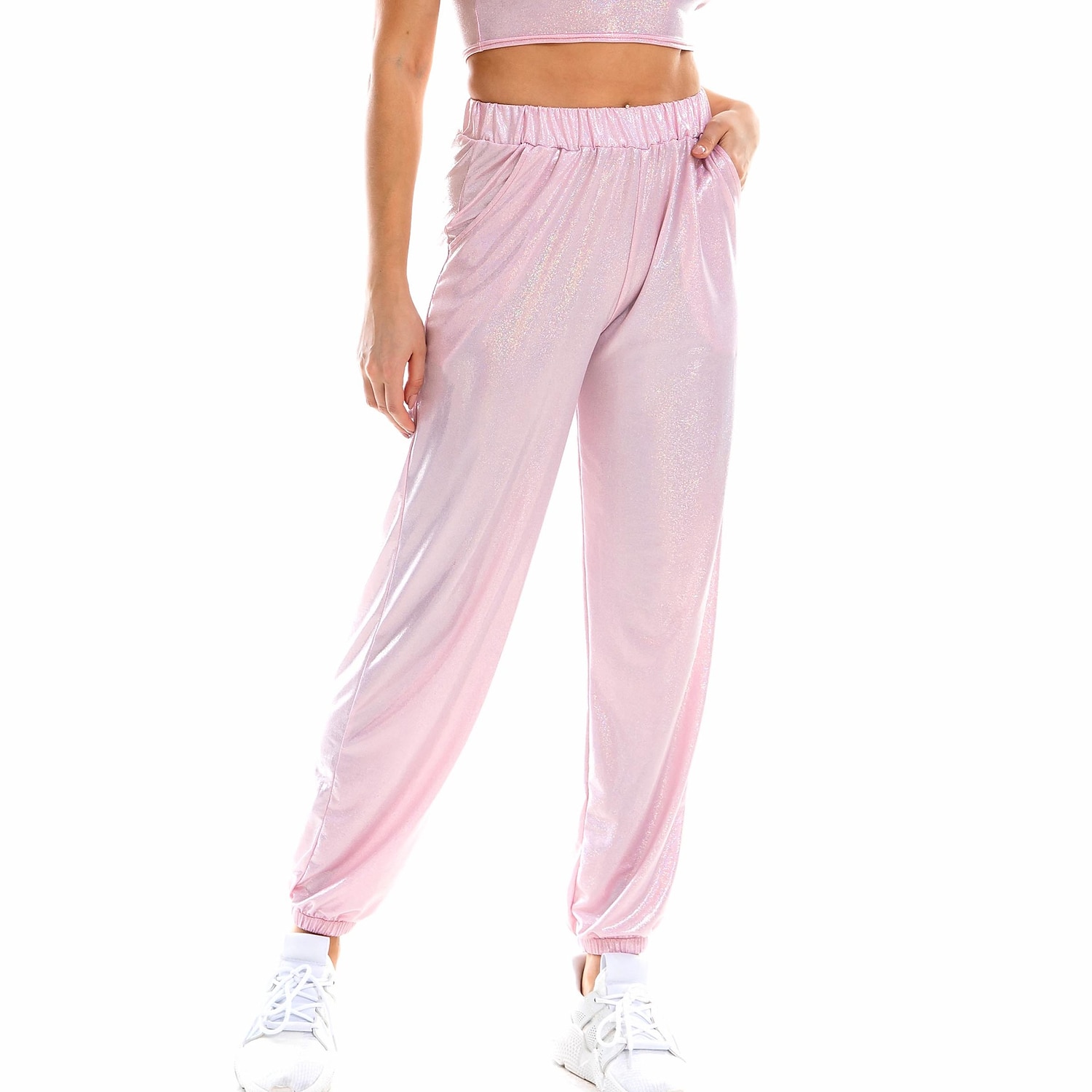 Metallico Anni '80 Hip Pop Pelle PU Pantaloni da jogger Vita alta Per donna Giorno dei Re Mascherata Feste Addio al Nubilato Parata dell'Orgoglio Adulti Pantaloni del 2025 a €20.99 –P7