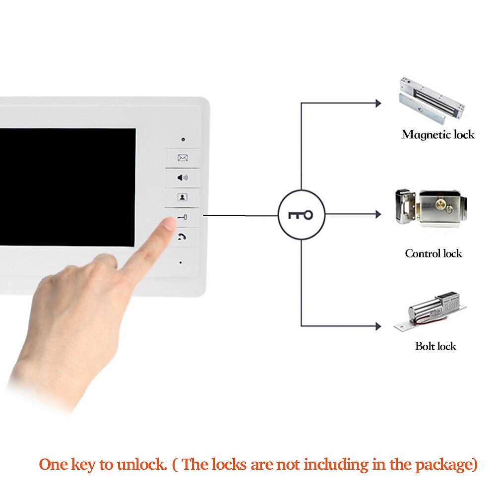Apartment Video Door Phone Intercom Doorbell Camera 7 Inch LCD Display Monitor for One to Three Family Camera 700TVLine CMOS 3.6mm Lens Hands-free 2025 - $422.39 –P7