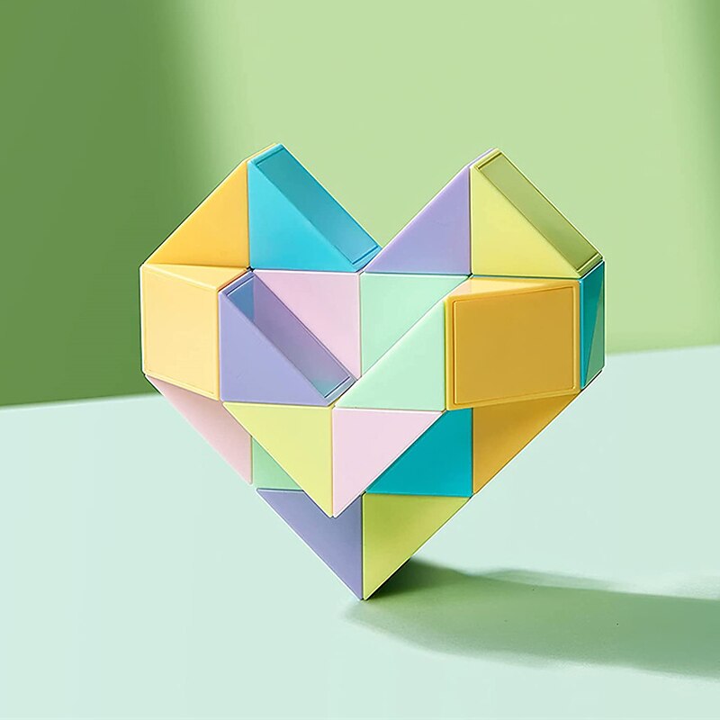 Toy Cube Twist Puzzle 24 Wedges, Large Size Macaron Magic Snake Toy Brain Teaser Stocking Stuffers Party Favors Game Goodie Bags Fillers for Teenagers Adults Teens 2025 - $13.99 –P5