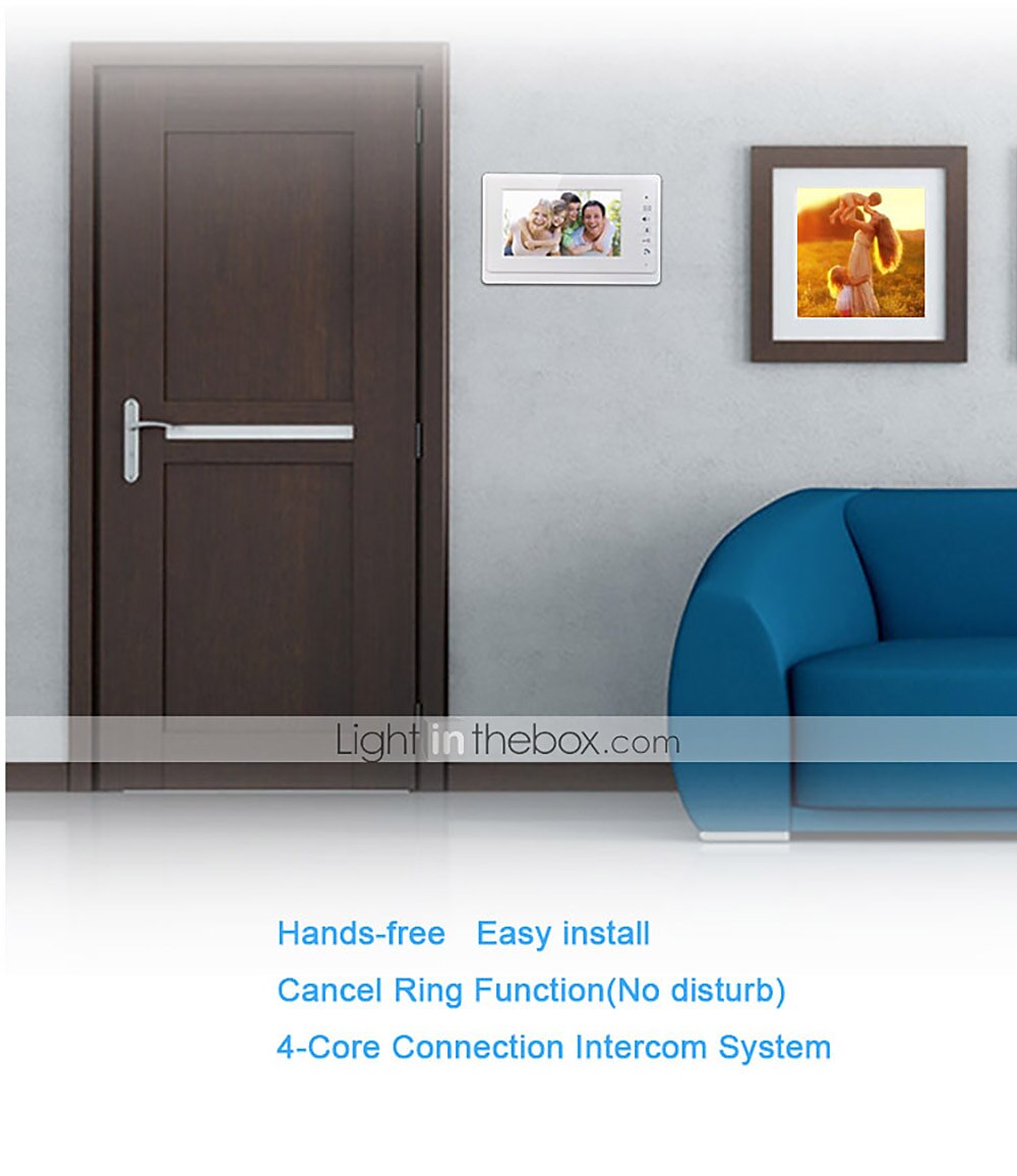 Apartment Video Door Phone Intercom Doorbell Camera 7 Inch LCD Display Monitor for One to Three Family Camera 700TVLine CMOS 3.6mm Lens Hands-free 2025 - $422.39 –P11