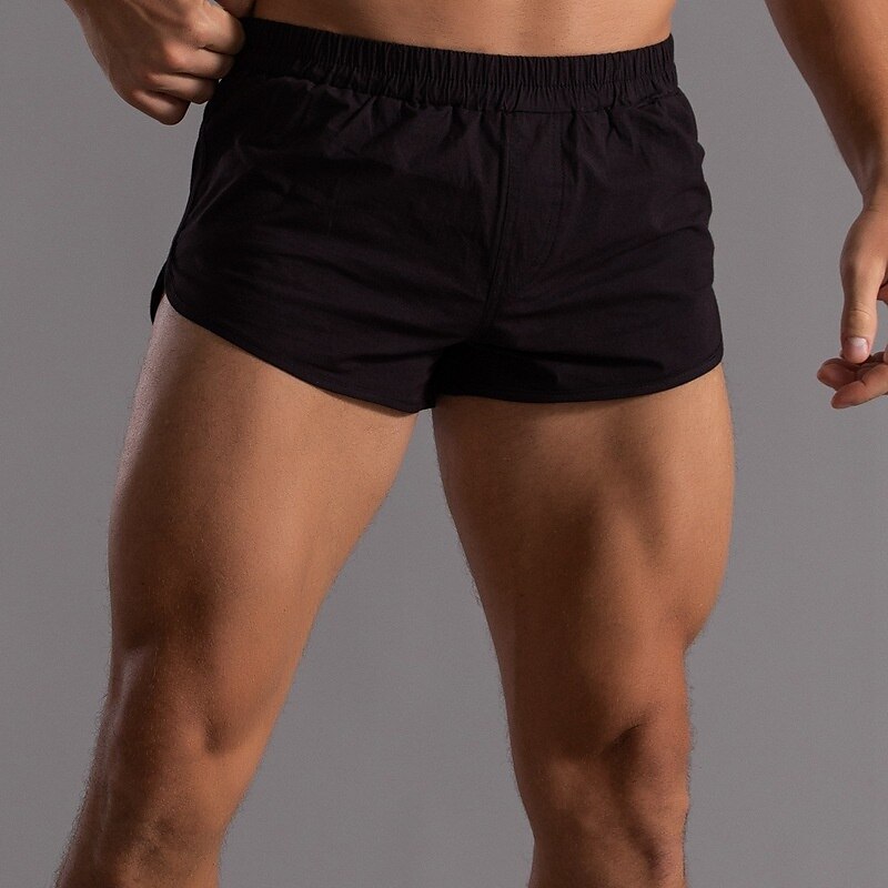 Herr Rosa shorts Atletiska shorts Casual shorts Elastisk midja Ensfärgat Komfort Andningsfunktion Kort Utomhussport Dagligen Badning Stylish Ledig / Sportig Svart Vit Microelastisk 2025 - $24.99 -P4