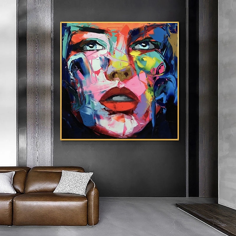 Oil Painting 100% Handmade Hand Painted Wall Art On Canvas Abstract Beautiful Women Face Home Decoration Decor Rolled Canvas No Frame Unstretched 2026 - $87.99 –P5