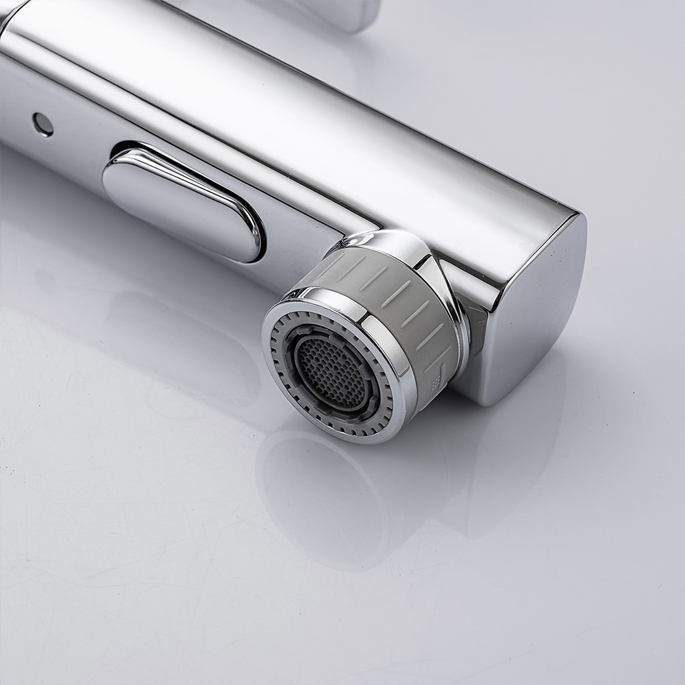 Bathroom Sink Faucet - Pull out / Pullout Spray Electroplated Centerset Single Handle One HoleBath Taps 2025 - $186.99 –P2