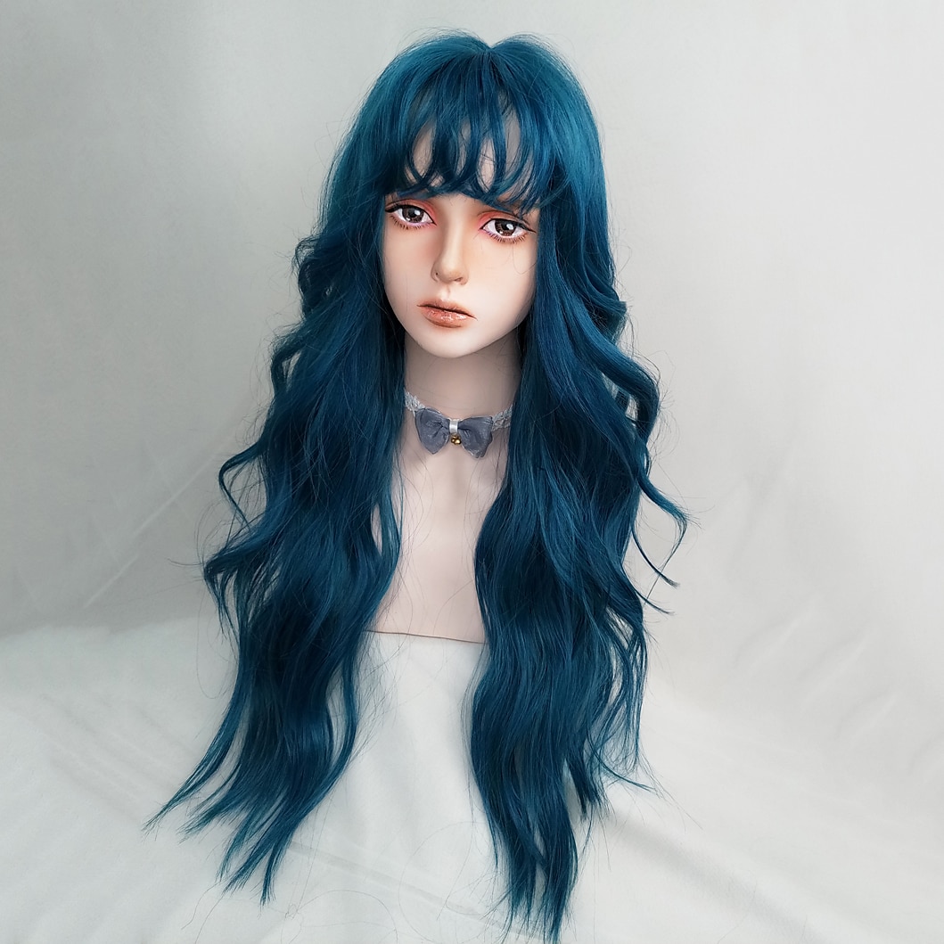 short bob blue wig