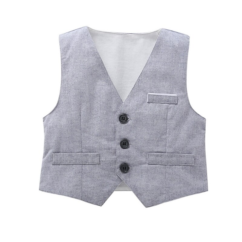 3 osainen Sormuspojan puku Poikien Lapset Taapero Puku Muodollinen puku Paita ja housut Koulu Juhla Deitti Aktiivinen Perus Yhtenäinen väri Rusetti Harmaa Puuvilla 2025 - $43.99 –P3