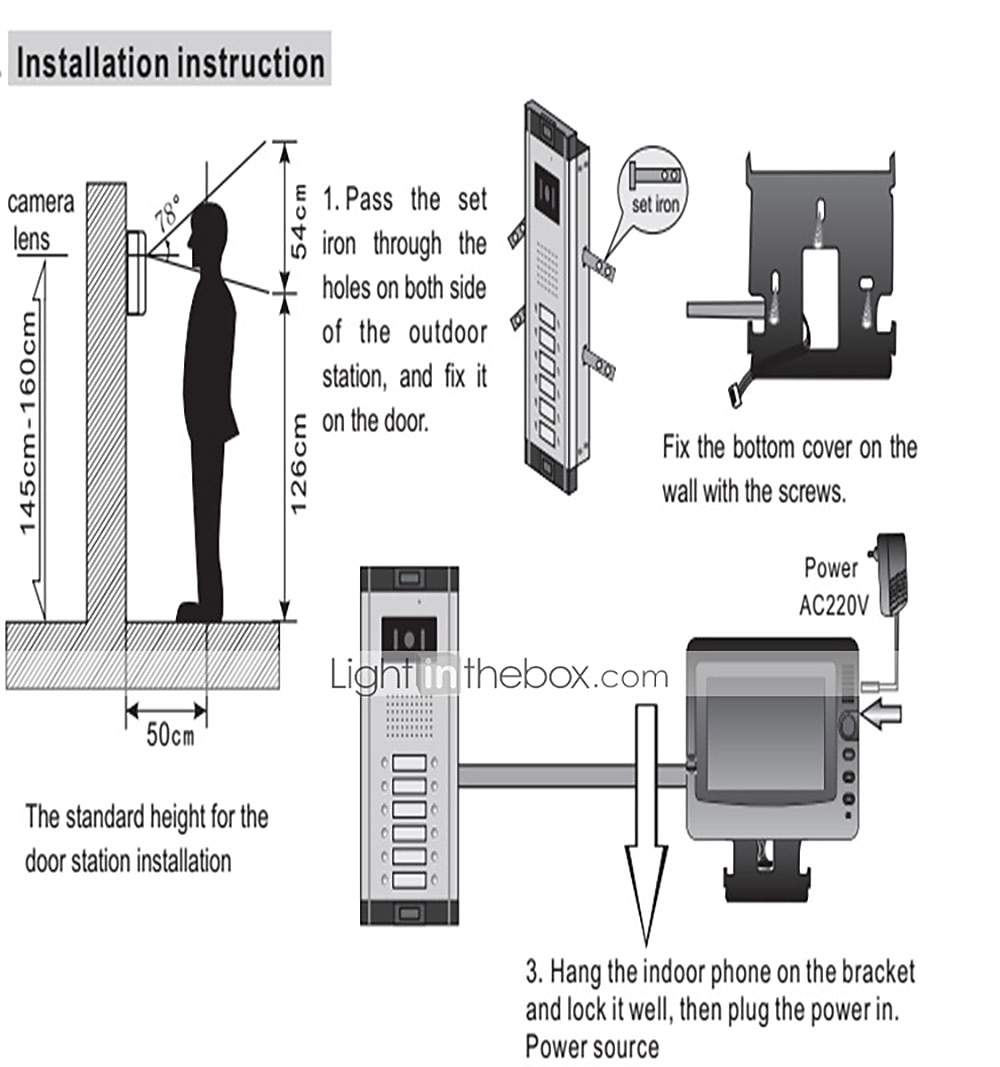 Apartment Video Door Phone Intercom Doorbell Camera 7 Inch LCD Display Monitor for One to Three Family Camera 700TVLine CMOS 3.6mm Lens Hands-free 2025 - $422.39 –P8